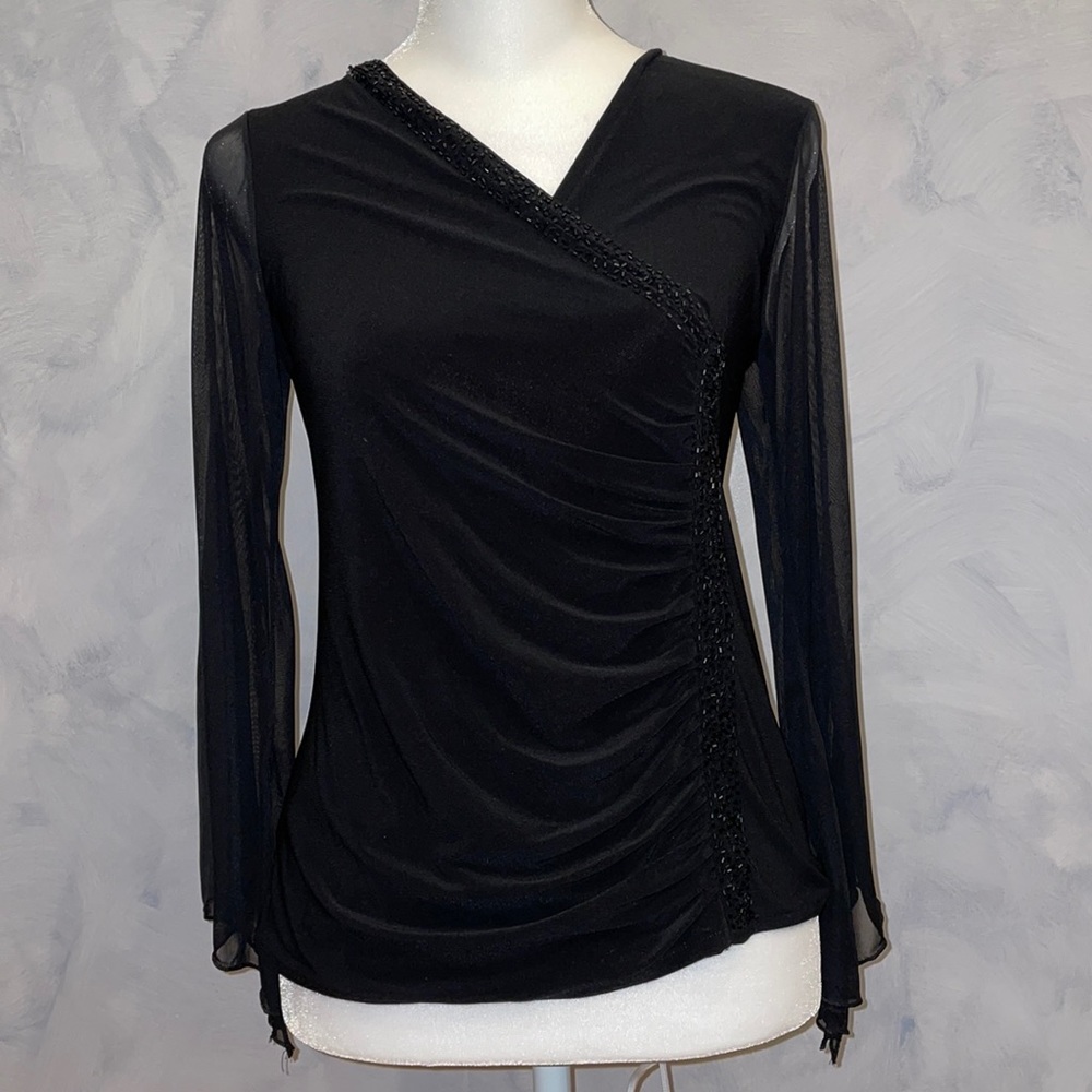Black Beaded Blouse